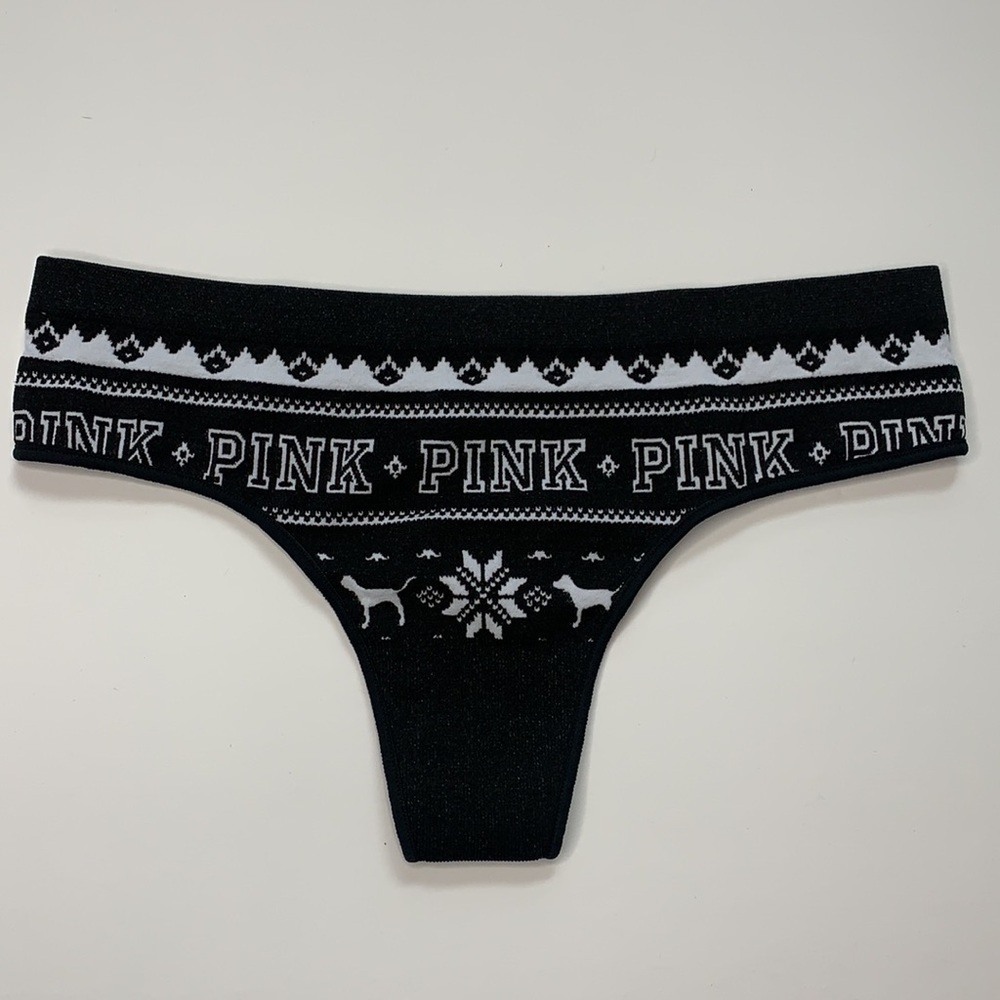 VS PINK Holiday Seamless Thong Size XS